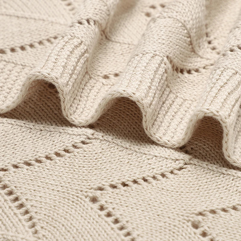 COTTON KNITTED  BLANKET